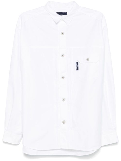 Pintuck-detail shirt - White
