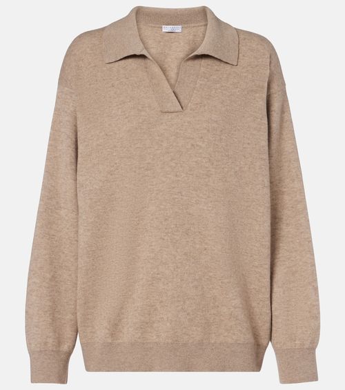 Monili cashmere-blend polo sweater
