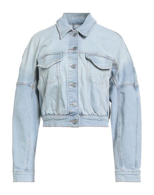 Woman Denim outerwear Blue Size 4 Cotton, Elastane