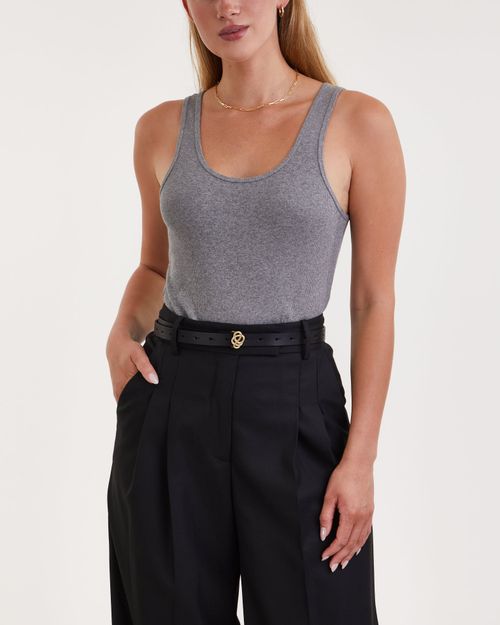 By Malene Birger Top Anisa Grey melange