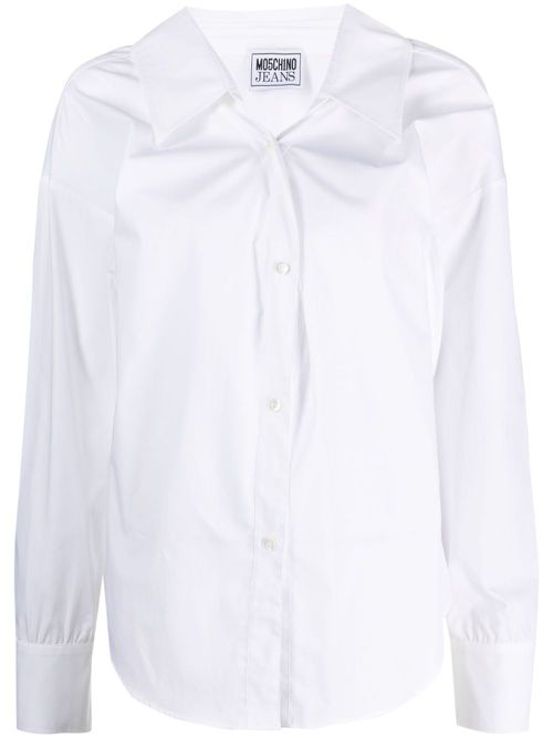 Button up cotton shirt - White