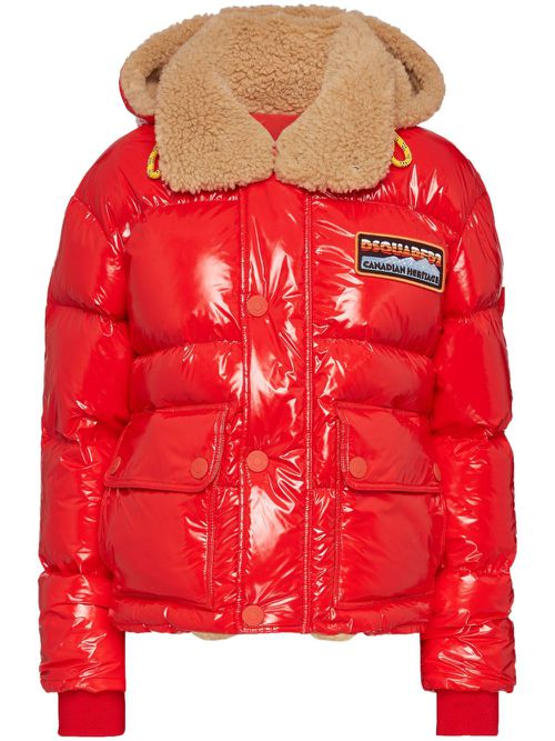Logo-appliqué puffer jacket