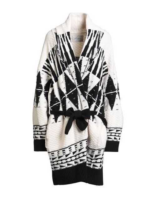 Woman Cardigan Ivory Size 6 Wool