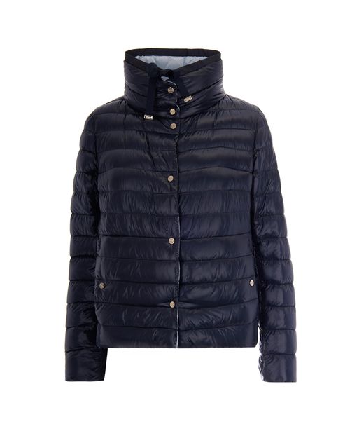 Reversible Ultralight Nylon Down Jacket — Navy