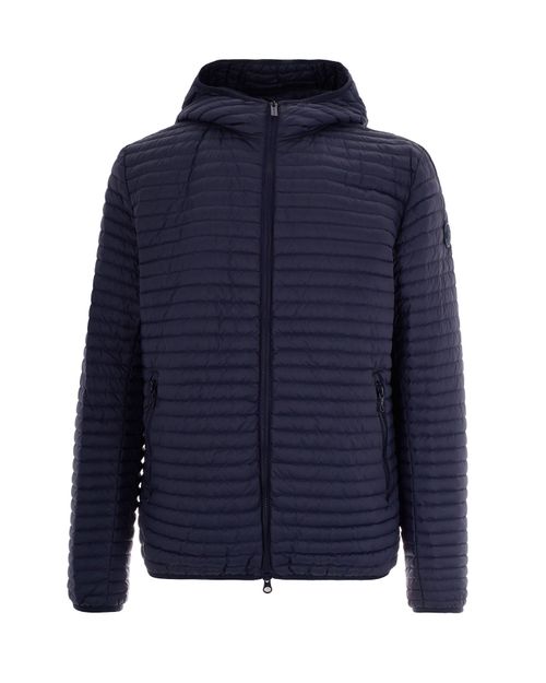 Quilted Duck Down Down Jacket — Navy