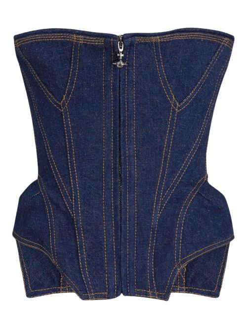 Vivienne Westwood denim cobrax corset - Blue