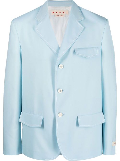 Single-breasted blazer - Blue