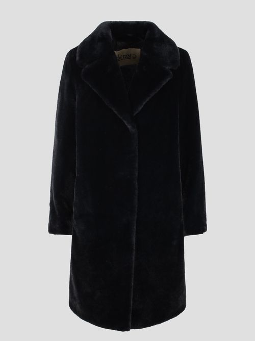 -Eco-fur mid coat-Donna