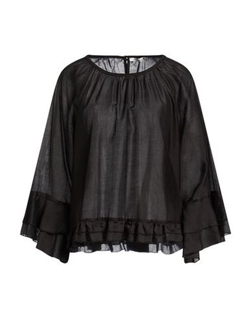 Woman Top Black Size 6 Tencel, Polyester