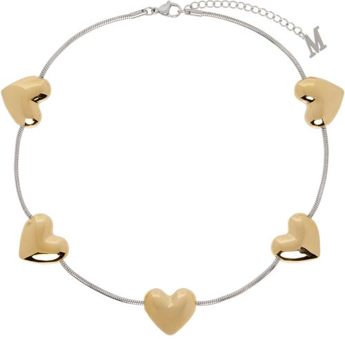 Marland Backus Silver & Gold Heart Strings Necklace