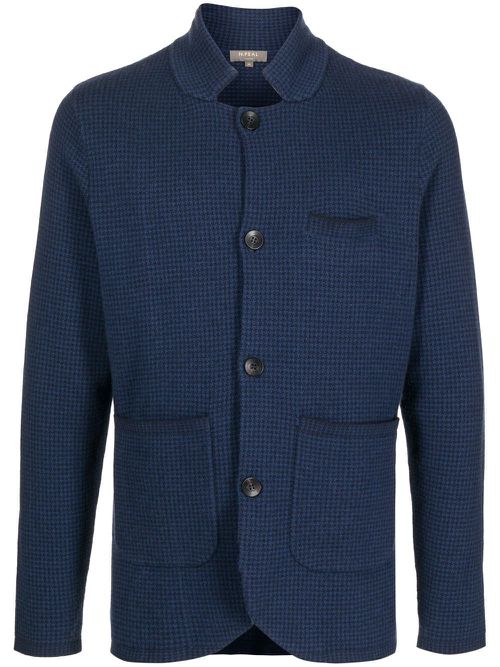 Knitted cashmere blazer - Blue