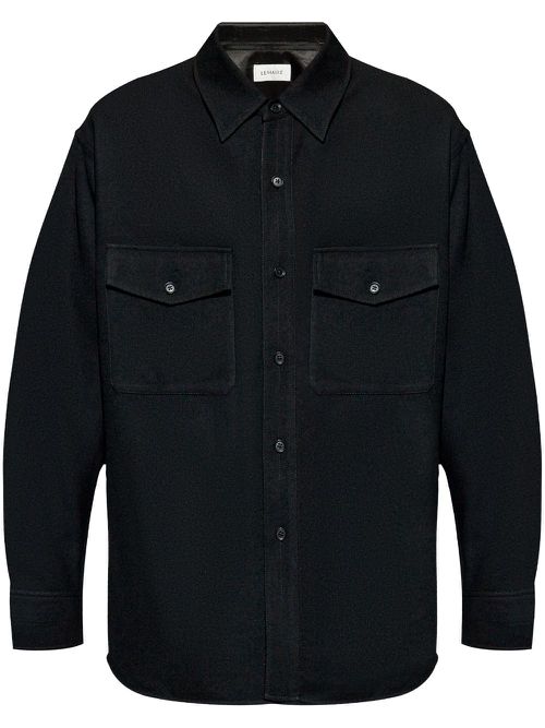 Long-sleeve buttoned jacket - Black