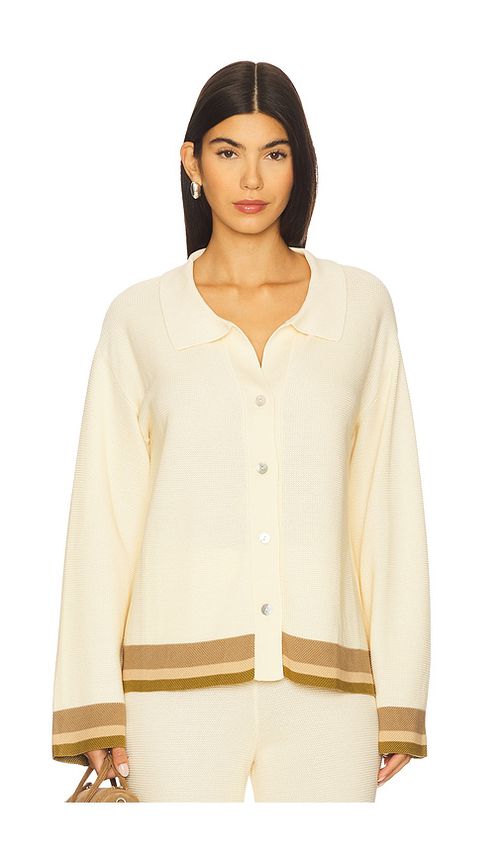 Sancia Abigail Knit Shirt in Cream. - XL also in L, M