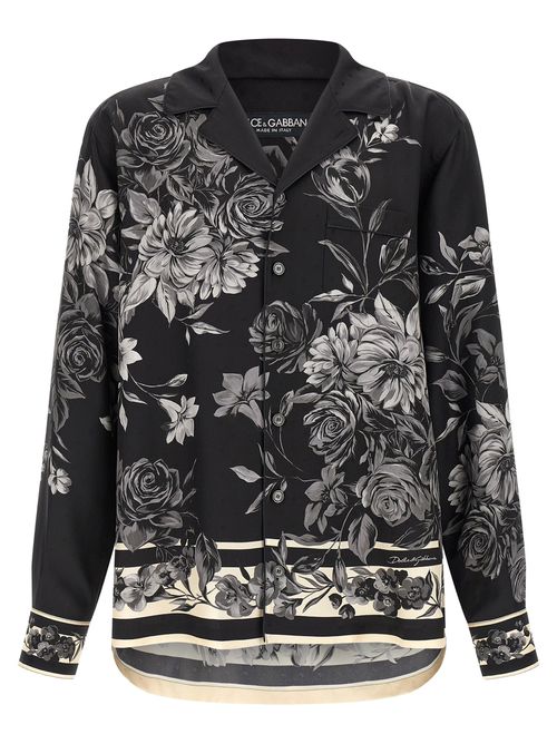 Bouquet Fiori Shirt And Blouse Black
