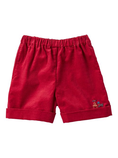 Embroidered cotton shorts