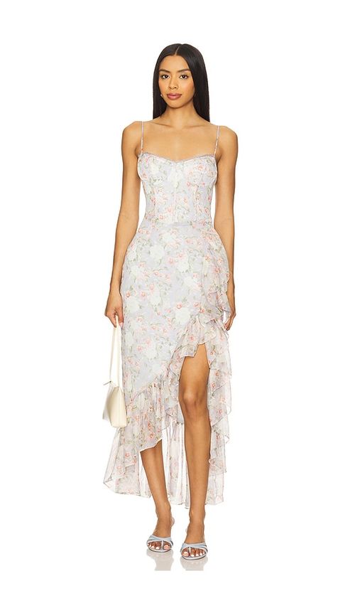 ASTR the Label HIGH-LOW-KLEID DRESS in Blue. Größe XS. Also in L