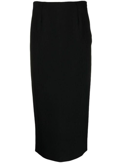 High-waisted straight skirt - Black