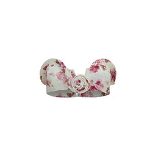 Floral-Print Bandeau Bikini Top — Beige