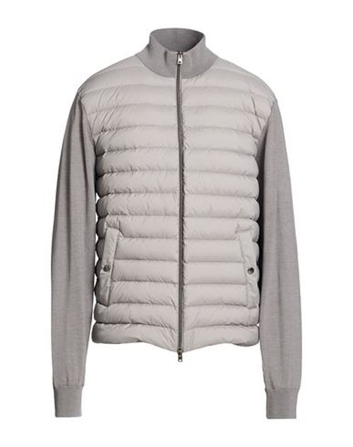 Man Puffer Light grey Size 46 Virgin Wool, Silk, Polyamide