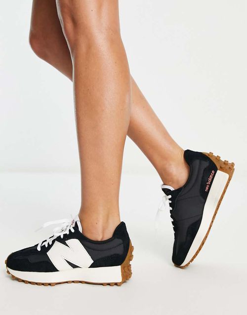 327 sneakers in black with gum sole