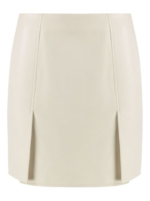 Leather mini skirt - White