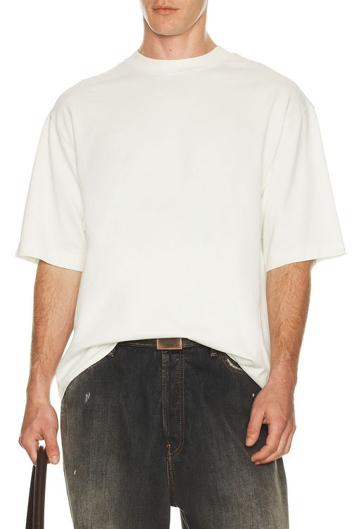 Acne Studios Short Sleeve T-Shirt in Ice White - White. L also in M, XL/1X