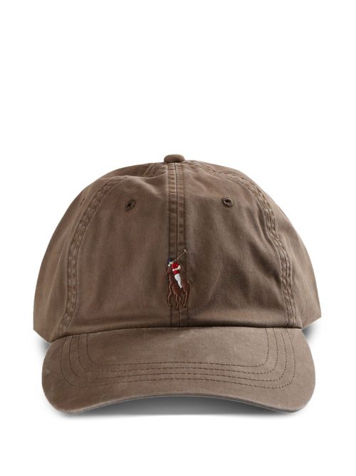 Embroidered cotton baseball cap - Brown