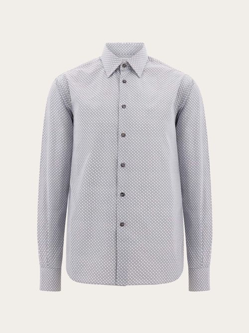 Men Micro-patterned shirt White