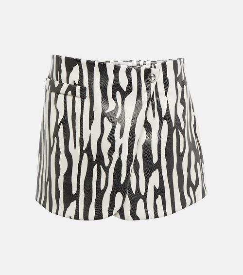 Zebra-print warp miniskirt