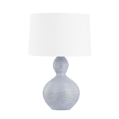 Aged Brass Ceramic Crackle Black One Light Table Lamp from the Cairns Collection