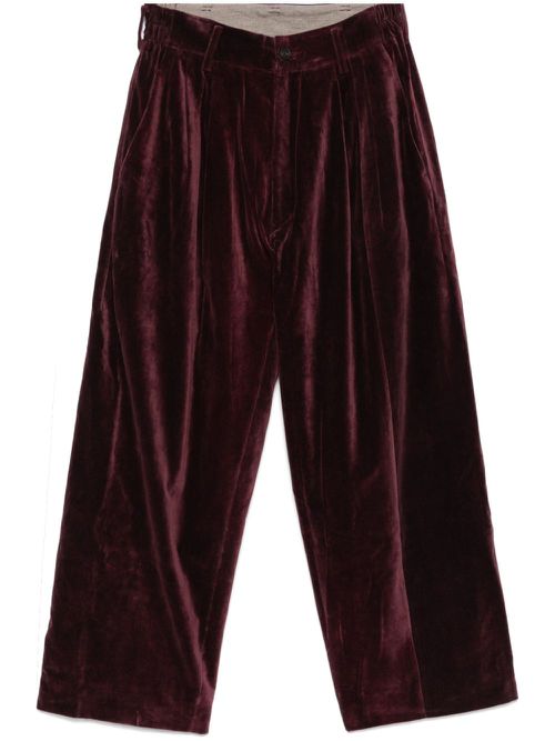 Velvet trousers - Red