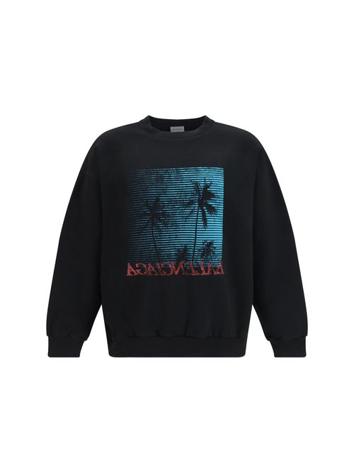 Printed Cotton Sweatshirt — Black