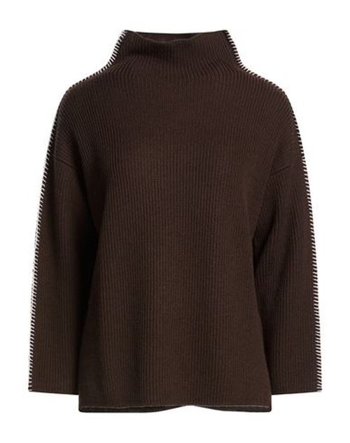Woman Turtleneck Chocolate brown Size XS Virgin Wool