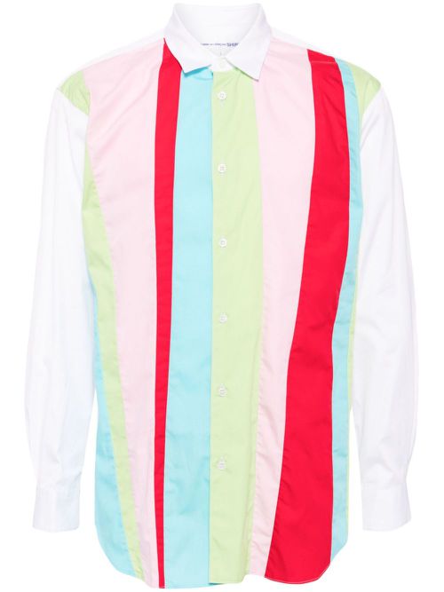 Coloured stripe shirt - White