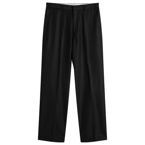 Men's Flat Front Trouser Black Ash Pinstripe