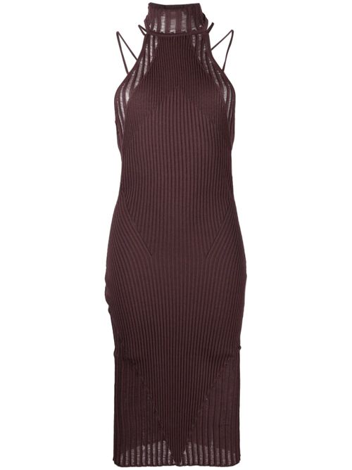 - Ribbed Midi Dress