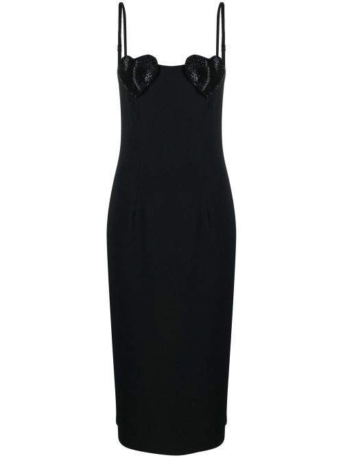 Heart Sequin Embellished Dress — Black