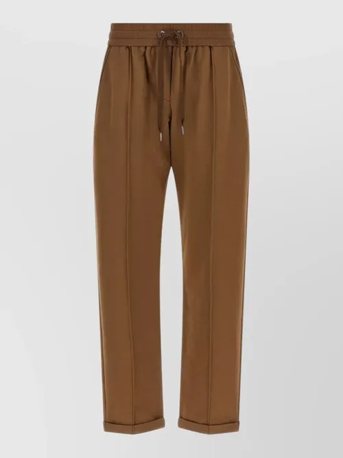 Brunello Cucinelli - monile detail flared cropped lounge jogger