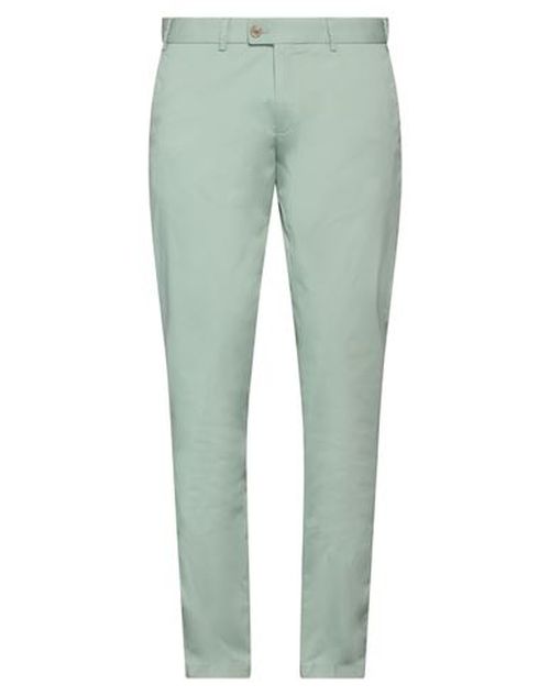 Man Pants Sage green Size 40S Cotton, Nylon, Elastane