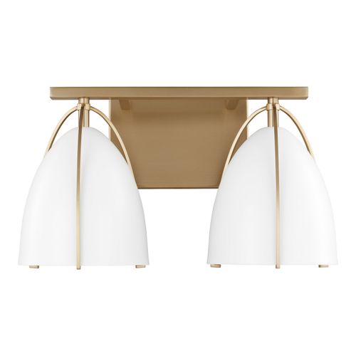 Norman 2-Light Bathroom Vanity Light in Satin Bra