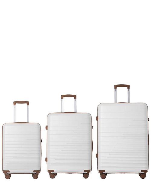3Pc Hardshell Luggage Set With Spinner Wheels & Tsa Lock