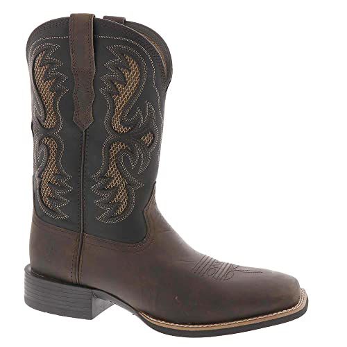 ARIAT BMVY9 Mens Sport Fresco VentTEK Western Boot Herd Brown/Black Ink