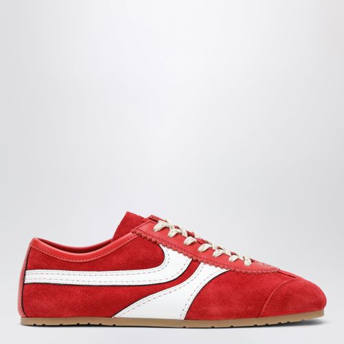 Dries Van Noten Red/White Leather And Suede Sneaker