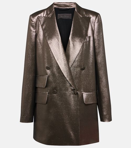 Edro silk-blend lamé blazer