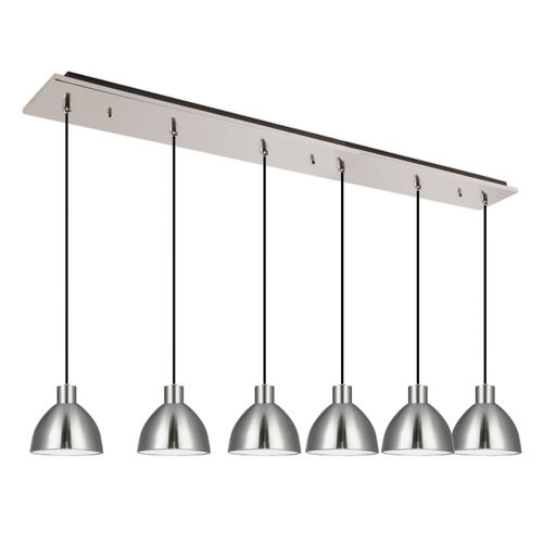 Brushed Nickel LED Pendant from the Chroma Collection