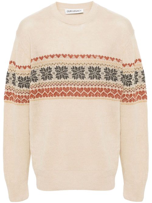 Snow Fairisle-motif jumper - Neutrals