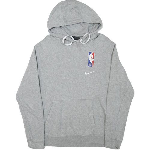 NIKE Mens Grey NBA Pullover Hoodie M Cotton Blend Casual Sportswear