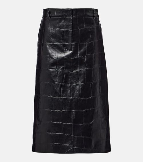 Croco pencil skirt