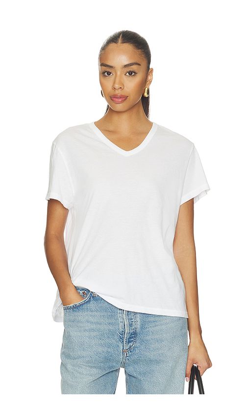 DONNI. The Jersey V-neck Tee in Powder. L also in M, S