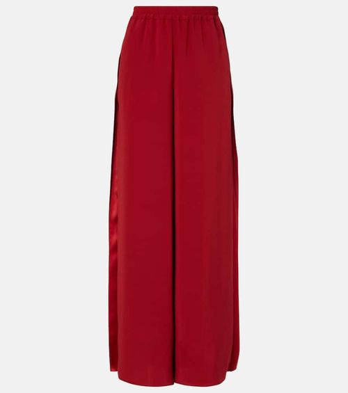 Crêpe wide-leg pants